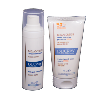 Ducray melascreen concentré anti tache éclat +écran crème à 25%