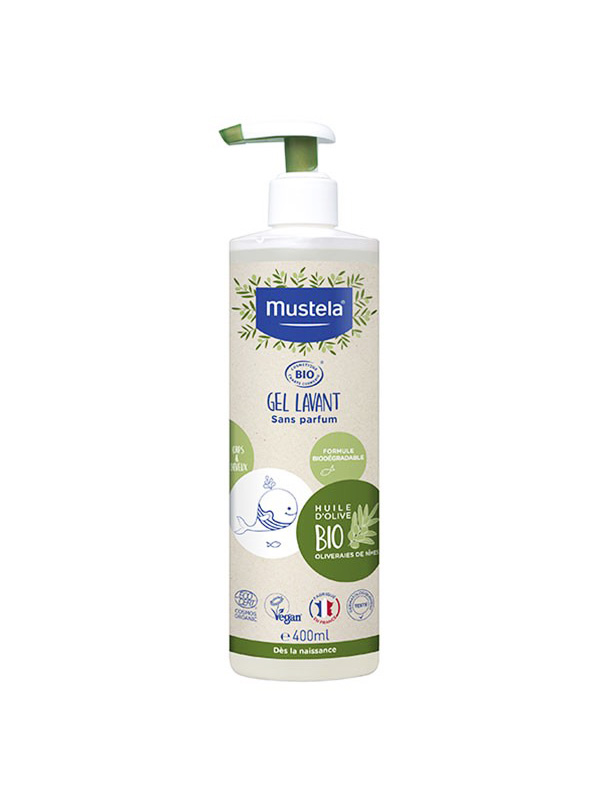 Mustela Bio Gel Lavant 2 en 1 corps et cheveux bébé 400ml - Tunisie
