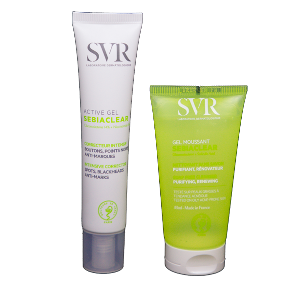SVR SEBIACLEAR ACTIVE GEL 40ML +GEL SEBIACLEAR 55ML OFFERT en Tunisie