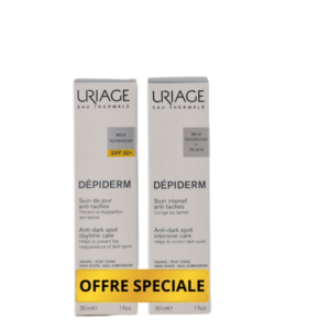Pack Uriage Depiderm SPF50+ et Soin Intensif Anti-Taches 30ml