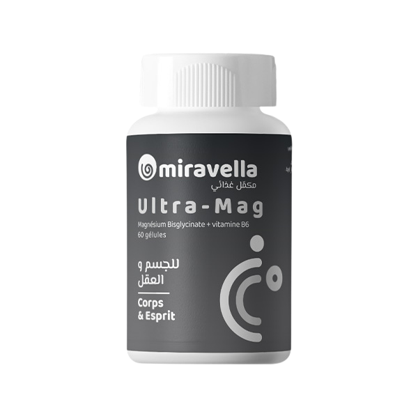 Miravella Ultra Mag Magnésium Bisglycinate + B6 | 60 Gélules