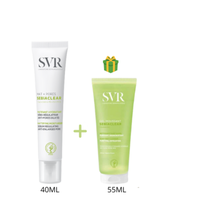 Pack SVR Sebiaclear Mat+Pores 40 ml + Gel Nettoyant offert