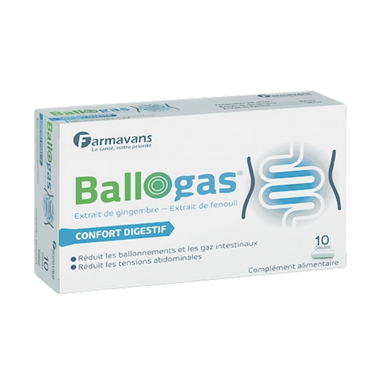 BALLOGAS CONFORT DIGESTIF GELULES B-10